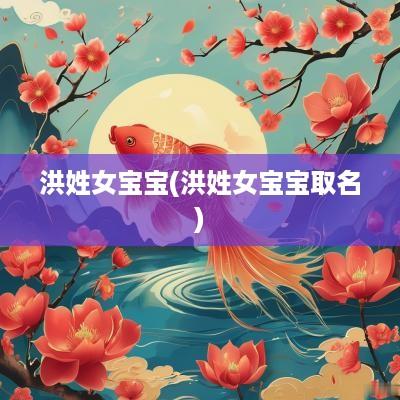 洪姓女宝宝(洪姓女宝宝取名)