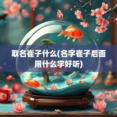 取名崔子什么(名字崔子后面用什么字好听)