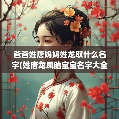 爸爸姓唐妈妈姓龙取什么名字(姓唐龙凤胎宝宝名字大全)