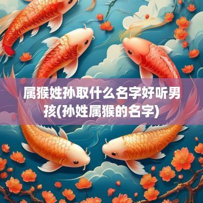 属猴姓孙取什么名字好听男孩(孙姓属猴的名字)