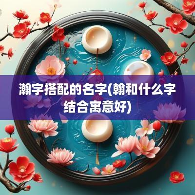 瀚字搭配的名字(翰和什么字结合寓意好)