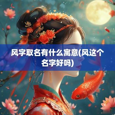 风字取名有什么寓意(风这个名字好吗)
