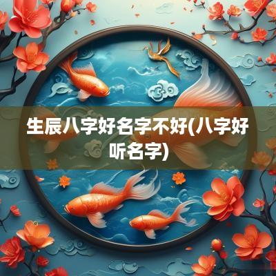 生辰八字好名字不好(八字好听名字)