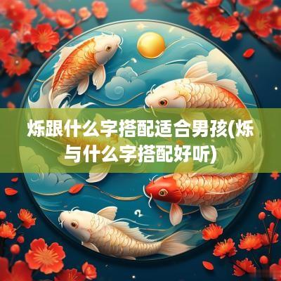 烁跟什么字搭配适合男孩(烁与什么字搭配好听)