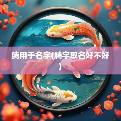 腾用于名字(腾字取名好不好)