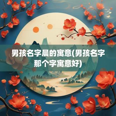 男孩名字晨的寓意(男孩名字那个字寓意好)