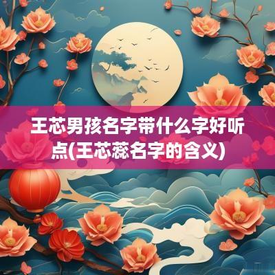 王芯男孩名字带什么字好听点(王芯蕊名字的含义)