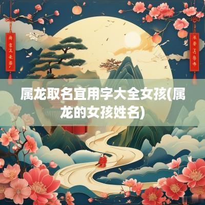 属龙取名宜用字大全女孩(属龙的女孩姓名)