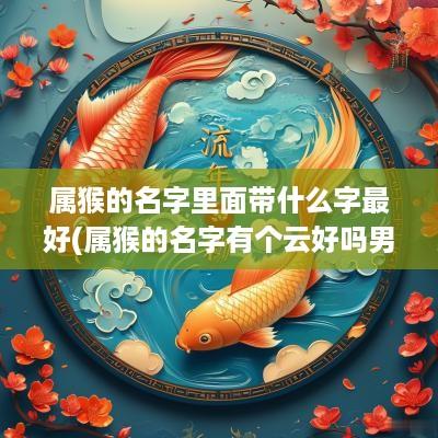 属猴的名字里面带什么字最好(属猴的名字有个云好吗男孩)