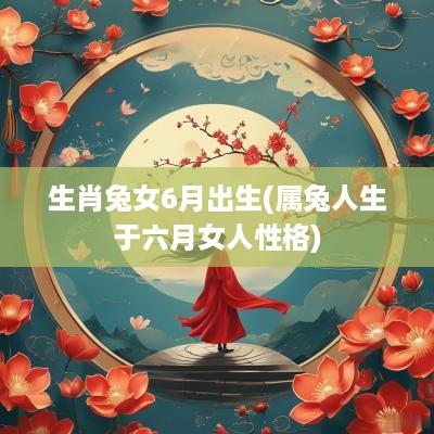 生肖兔女6月出生(属兔人生于六月女人性格)