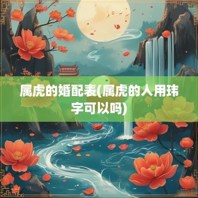 属虎的婚配表(属虎的人用玮字可以吗)