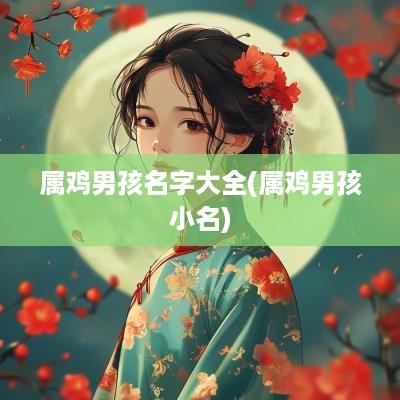 属鸡男孩名字大全(属鸡男孩小名)