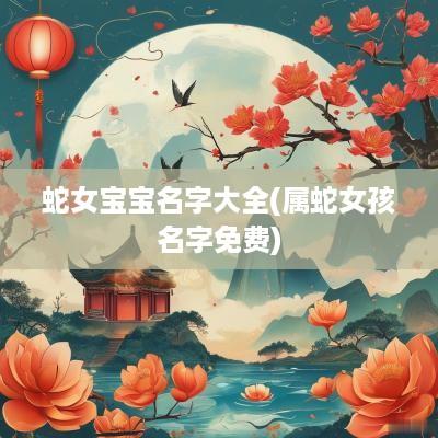 蛇女宝宝名字大全(属蛇女孩名字免费) 蛇女宝宝名字大全(属蛇女孩名字免费)