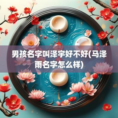 男孩名字叫泽宇好不好(马泽雨名字怎么样)
