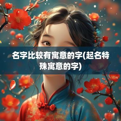 名字比较有寓意的字(起名特殊寓意的字)