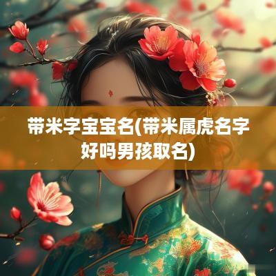 带米字宝宝名(带米属虎名字好吗男孩取名)