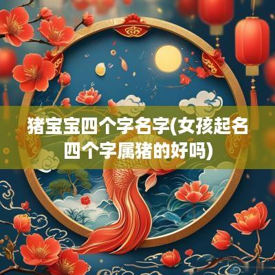 猪宝宝四个字名字(女孩起名四个字属猪的好吗)