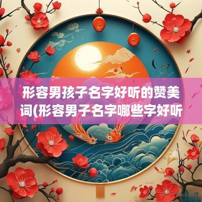 形容男孩子名字好听的赞美词(形容男子名字哪些字好听点)