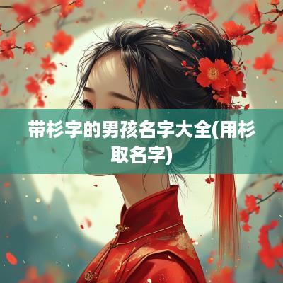 带杉字的男孩名字大全(用杉取名字)