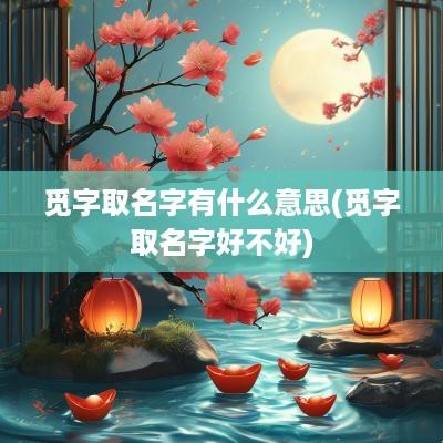 觅字取名字有什么意思(觅字取名字好不好)