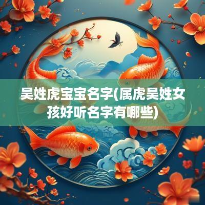 吴姓虎宝宝名字(属虎吴姓女孩好听名字有哪些)
