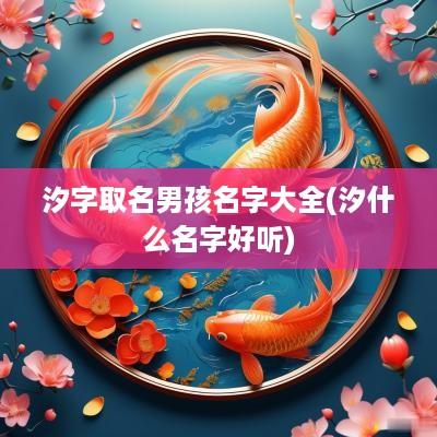 汐字取名男孩名字大全(汐什么名字好听)