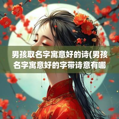 男孩取名字寓意好的诗(男孩名字寓意好的字带诗意有哪些)