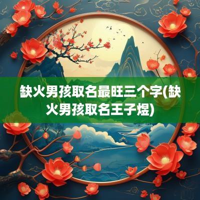 缺火男孩取名最旺三个字(缺火男孩取名王子煜)