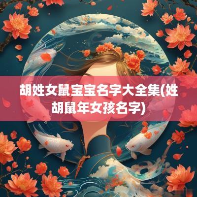 胡姓女鼠宝宝名字大全集(姓胡蛇年女孩名字)