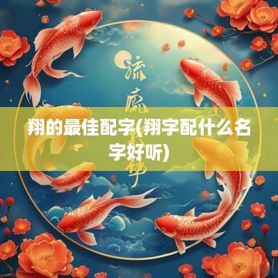 翔的最佳配字(翔字配什么名字好听)