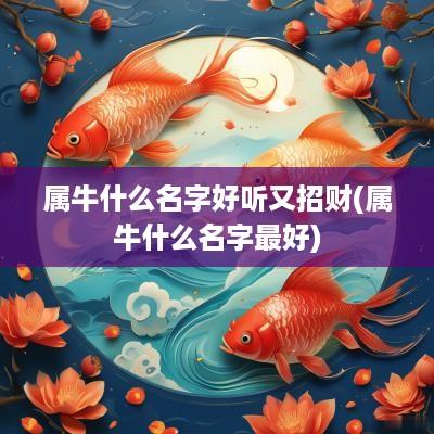 属牛什么名字好听又招财(属牛什么名字最好)
