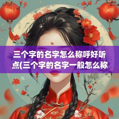 三个字的名字怎么称呼好听点(三个字的名字一般怎么称呼)