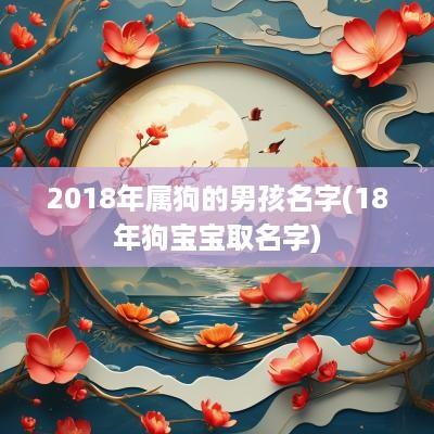 2018年属狗的男孩名字(18年狗宝宝取名字)