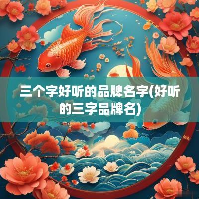 三个字好听的品牌名字(好听的三字品牌名)