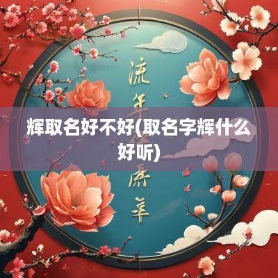 辉取名好不好(取名字辉什么好听)