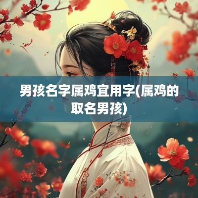 男孩名字属鸡宜用字(属鸡的取名男孩)