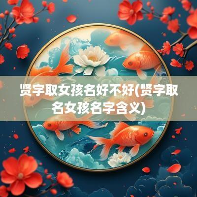 贤字取女孩名好不好(贤字取名女孩名字含义)