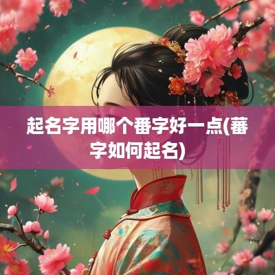 起名字用哪个番字好一点(蕃字如何起名)
