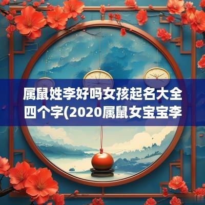 属鼠姓李好吗女孩起名大全四个字(2025属鼠女宝宝李姓大全)