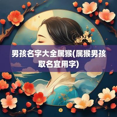 男孩名字大全属猴(属猴男孩取名宜用字)