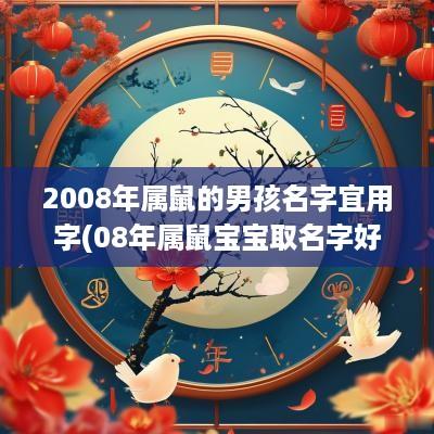 2008年属鼠的男孩名字宜用字(08年属鼠宝宝取名字好吗)