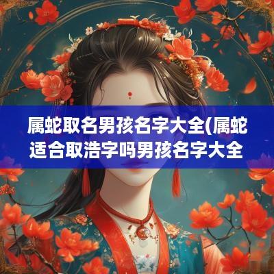 属蛇取名男孩名字大全(属蛇适合取浩字吗男孩名字大全)