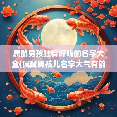 属鼠男孩独特好听的名字大全(属鼠男孩儿名字大气有韵味)