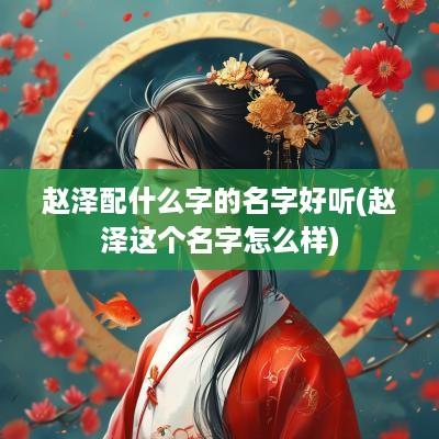 赵泽配什么字的名字好听(赵泽这个名字怎么样)