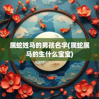 属蛇姓马的男孩名字(属蛇属马的生什么宝宝)
