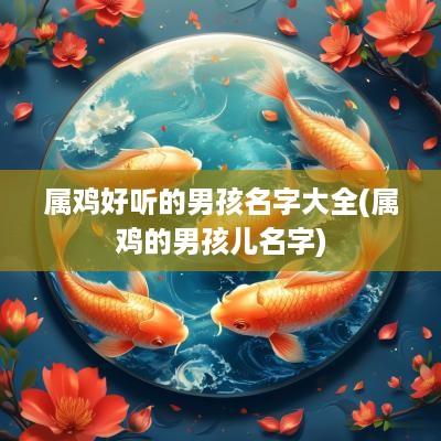 属鸡好听的男孩名字大全(属鸡的男孩儿名字)