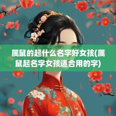 属鼠的起什么名字好女孩(属鼠起名字女孩适合用的字)