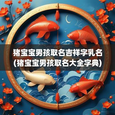 猪宝宝男孩取名吉祥字乳名(猪宝宝男孩取名大全字典)