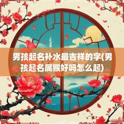 男孩起名补水最吉祥的字(男孩起名属猴好吗怎么起)