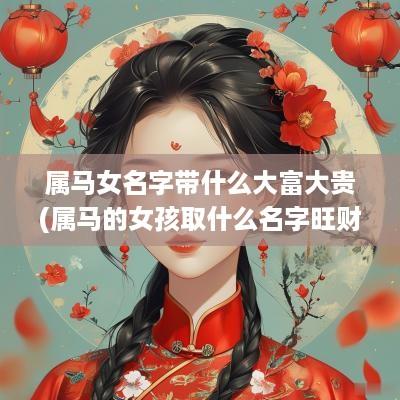 属马女名字带什么大富大贵(属马的女孩取什么名字旺财)